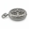 Intricate Patterned Silver Half Hunter Pocket Watch product image