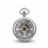 Intricate Patterned Silver Half Hunter Pocket Watch product image