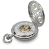 Intricate Patterned Silver Half Hunter Pocket Watch product image