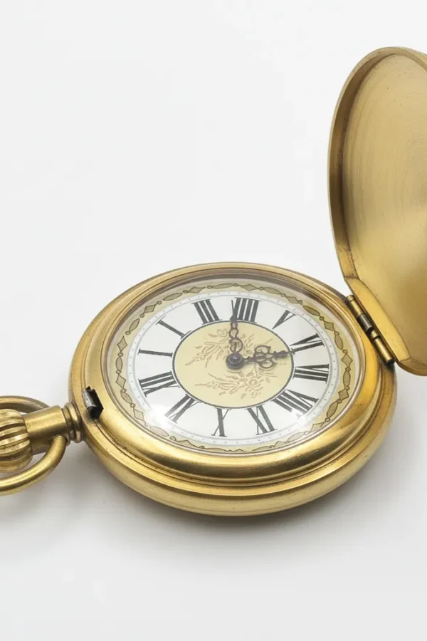 FAC-013-pocket-watch-1 Multi-patterned Gold Hunter Pocket Watch product image