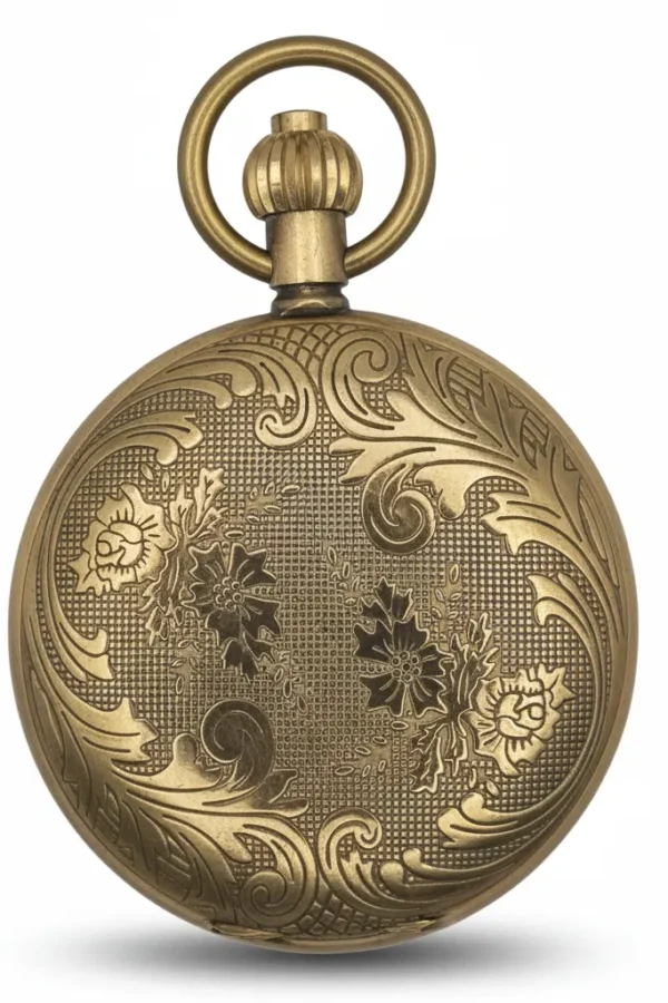 FAC-013-pocket-watch-3 Multi-patterned Gold Hunter Pocket Watch product image
