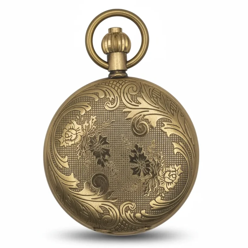 Multi-patterned Gold Hunter Pocket Watch