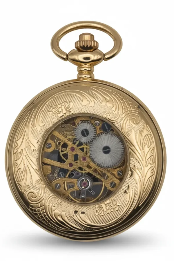 FAC-017-pocket-watch-1 Regal Gold Hunter Pocket Watch product image