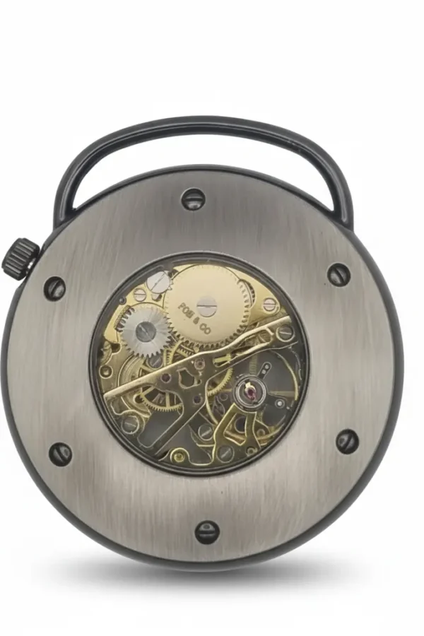 Leather Strap Skeleton Pocket Watch product image