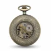 Brass Mini Heart See Through Half Hunter Pocket Watch product image