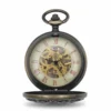 Red Numeral Brass "Dad" Half Hunter Pocket Watch product image
