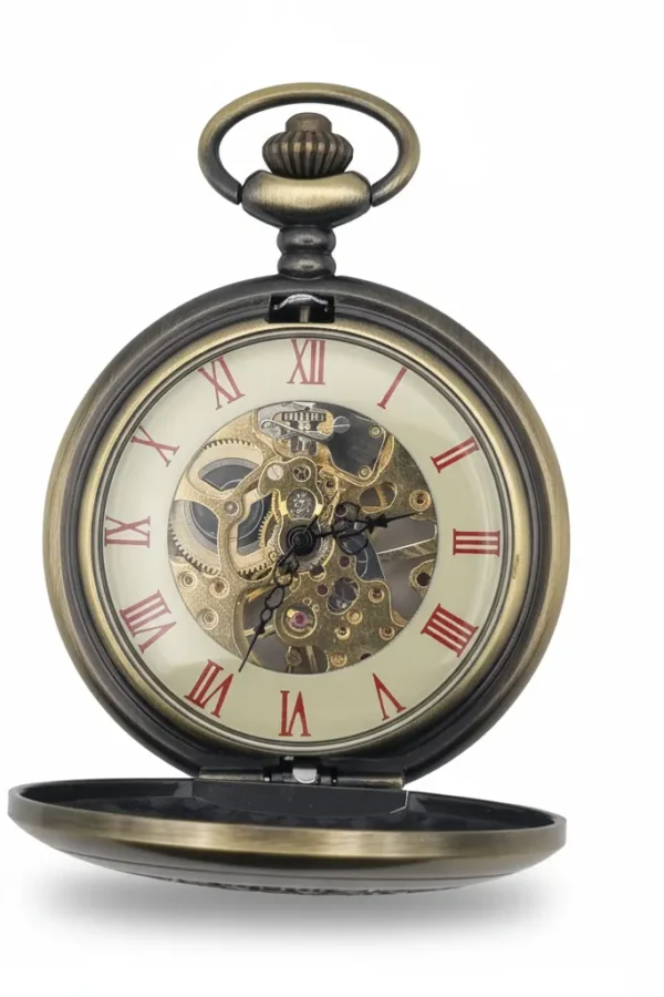 FAC-034-pocket-watch-3 Brass Ringlet Half Hunter Pocket Watch product image