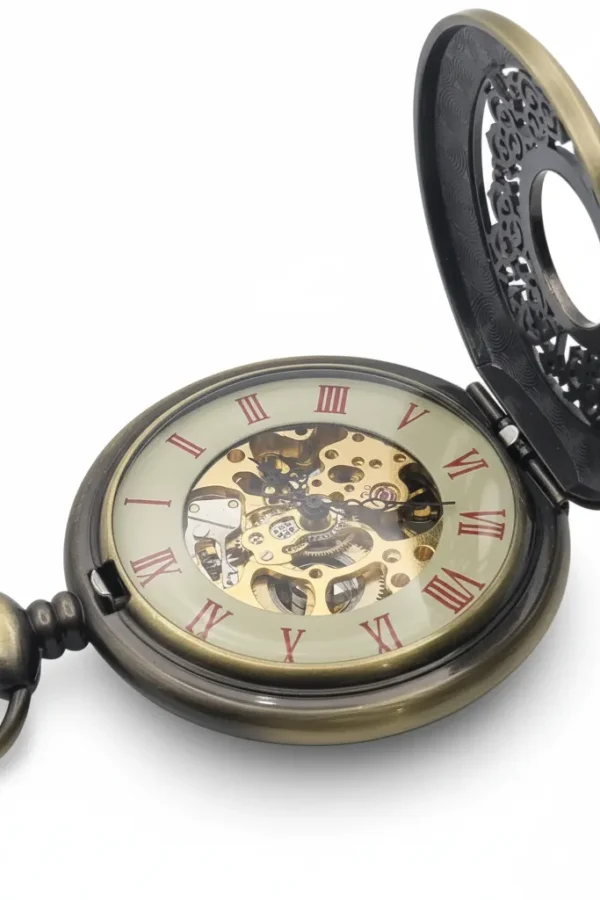FAC-034-pocket-watch-4 Brass Ringlet Half Hunter Pocket Watch product image