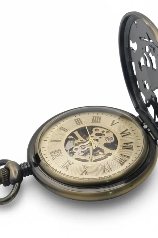 FAC-037-pocket-watch-2 Brass Wheel Pocket Watch | FOB & Co product image