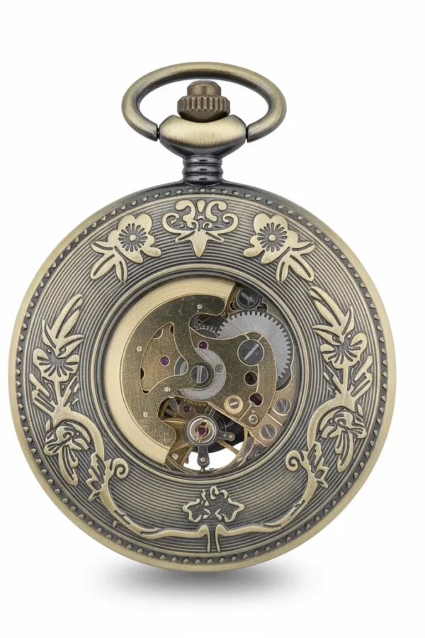 FAC-037-pocket-watch-3 Brass Wheel Pocket Watch | FOB & Co product image