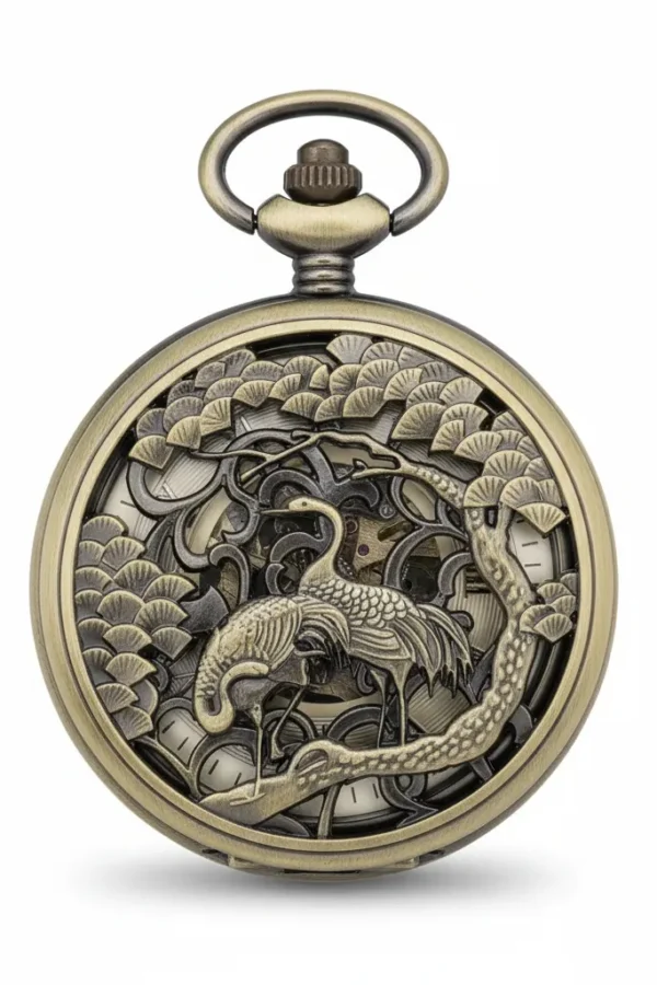 FAC-037-pocket-watch-4 Brass Wheel Pocket Watch | FOB & Co product image