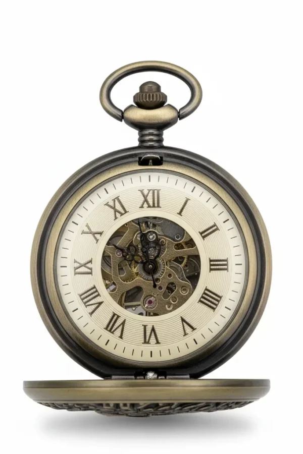 FAC-039-pocket-watch-3 Brass Flamingo Pocket Watch | FOB & Co product image