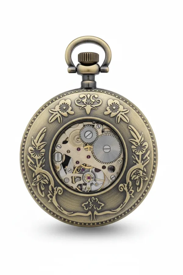 FAC-048-pocket-watch-1 Brass Ringed Pocket Watch | FOB & Co product image