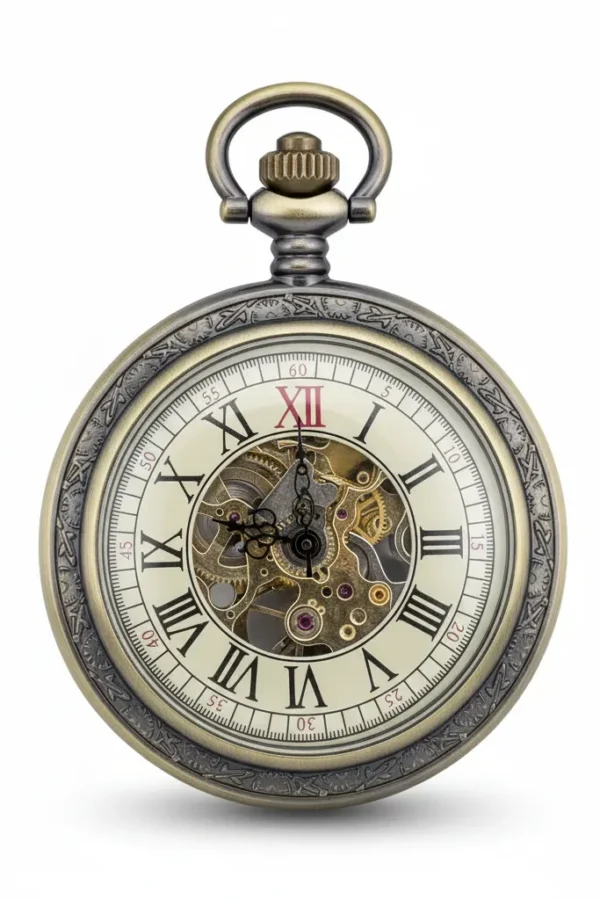 FAC-048-pocket-watch-2 Brass Ringed Pocket Watch | FOB & Co product image