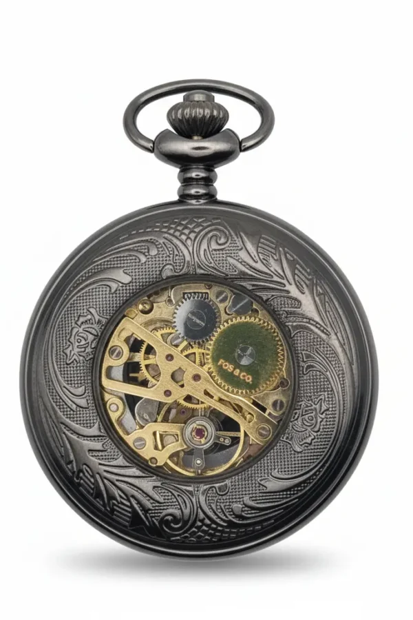 FAC-055-pocket-watch-1 Glow Faced Half Hunter Pocket Watch product image