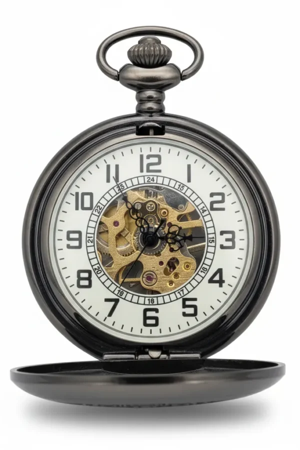 FAC-055-pocket-watch-3 Glow Faced Half Hunter Pocket Watch product image