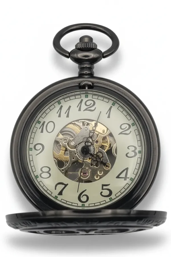 FAC-059-pocket-watch-3 Daisy Flower Half Hunter Pocket Watch product image