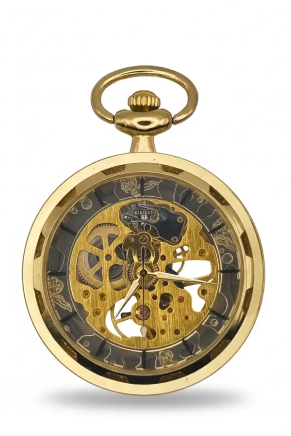 FAC-070-pocket-watch-2 (1) Black Spoked Gold Pocket Watch product image