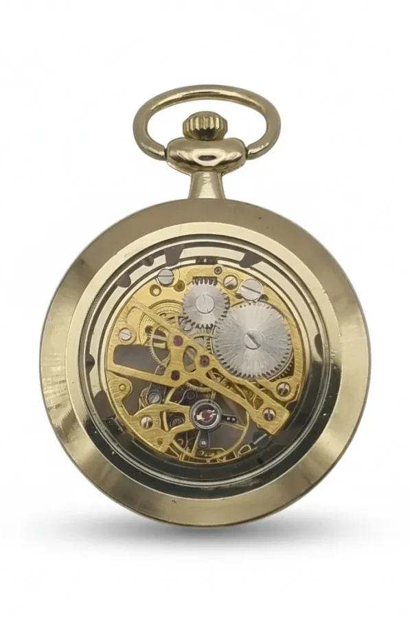 FAC-070-pocket-watch-3 Black Spoked Gold Pocket Watch product image