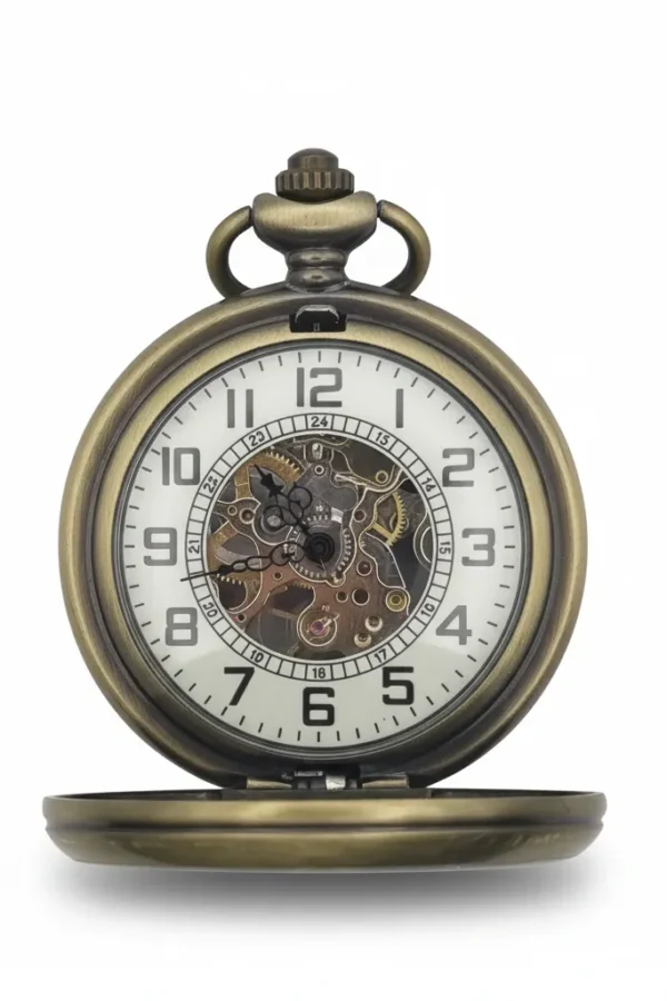 FAC-071-pocket-watch-3 Orange And Brown Jewelled Hunter Pocket Watch product image