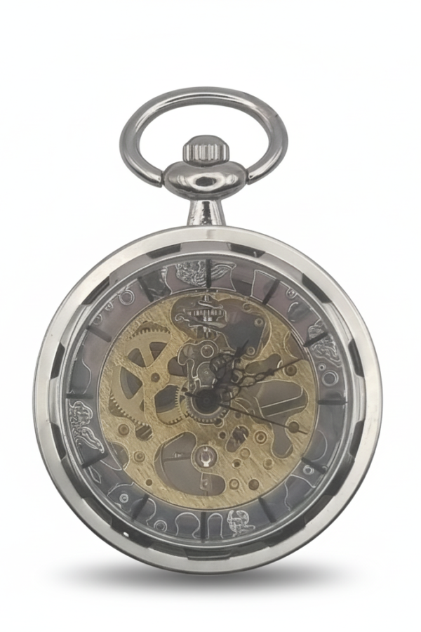 The Silver Tire Pocket Watch | FOB & Co product image