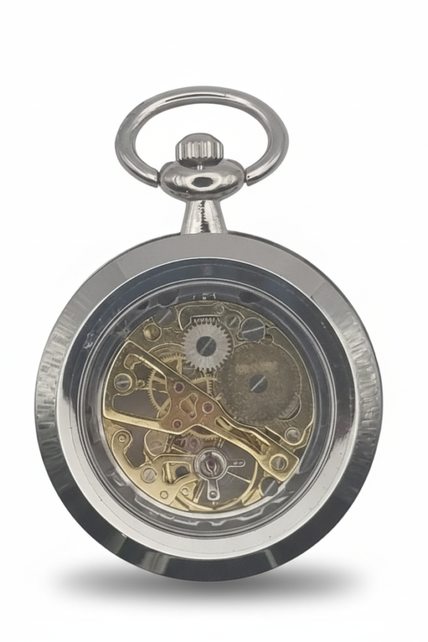 FAC-073-pocket-watch-2 The Silver Tire Pocket Watch | FOB & Co product image