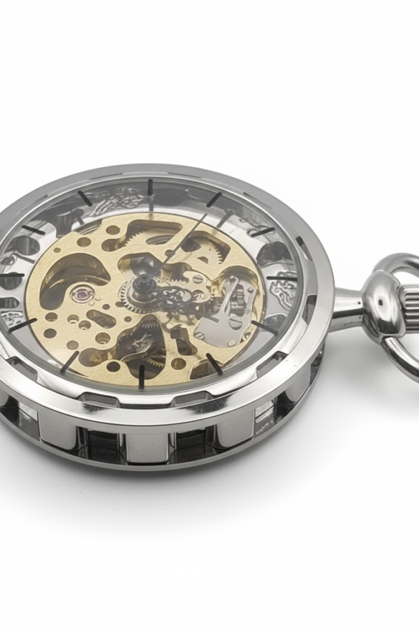 FAC-073-pocket-watch-3 The Silver Tire Pocket Watch | FOB & Co product image