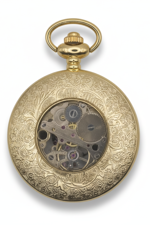 FAC-074-pocket-watch-2 Gold Ringlet Half Hunter Pocket Watch product image