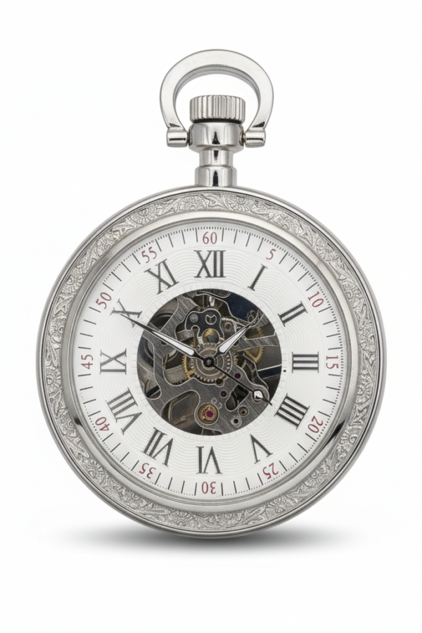 FAC-079-pocket-watch-1 Silver Ring Pocket Watch | FOB & Co product image