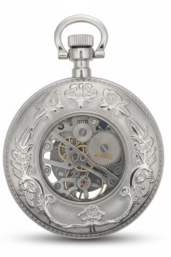 FAC-079-pocket-watch-2 Silver Ring Pocket Watch | FOB & Co product image