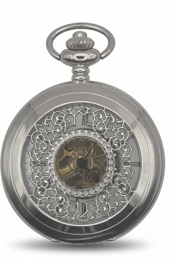Silver Ringlets All Over Half Hunter Pocket Watch product image