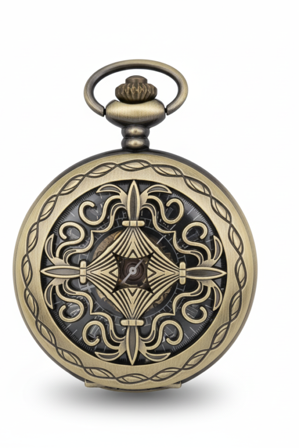 Brass Four Dagger Half Hunter Pocket Watch product image