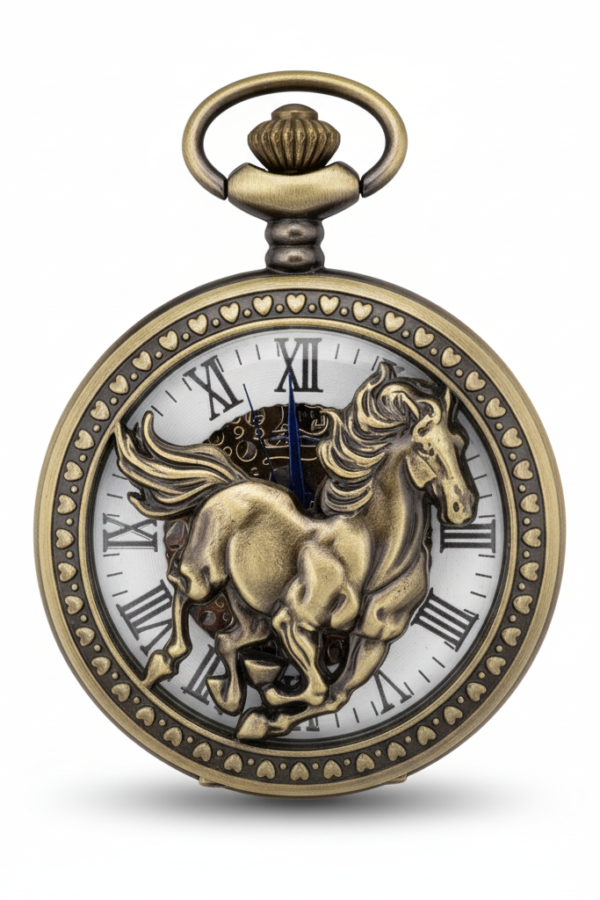 Racing Horse Half Hunter Pocket Watch product image