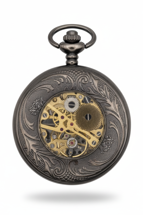 FAC-090-pocket-watch-2 Checkered 5 Dice Half Hunter Pocket Watch product image
