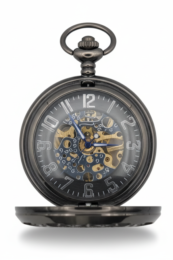 FAC-090-pocket-watch-3 Checkered 5 Dice Half Hunter Pocket Watch product image