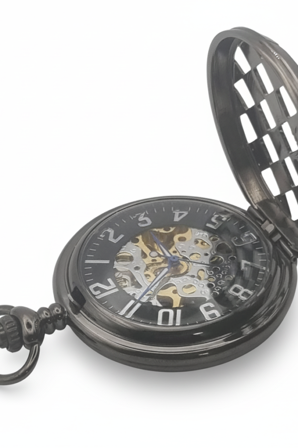 FAC-090-pocket-watch-4 Checkered 5 Dice Half Hunter Pocket Watch product image