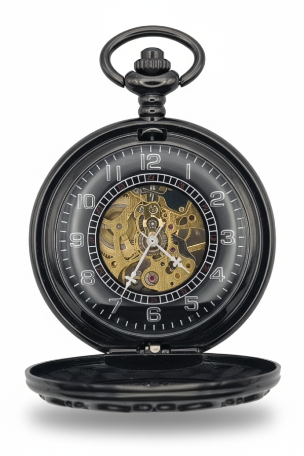 FAC-106-pocket-watch-3 Black and Gold Dad Hunter Pocket Watch product image