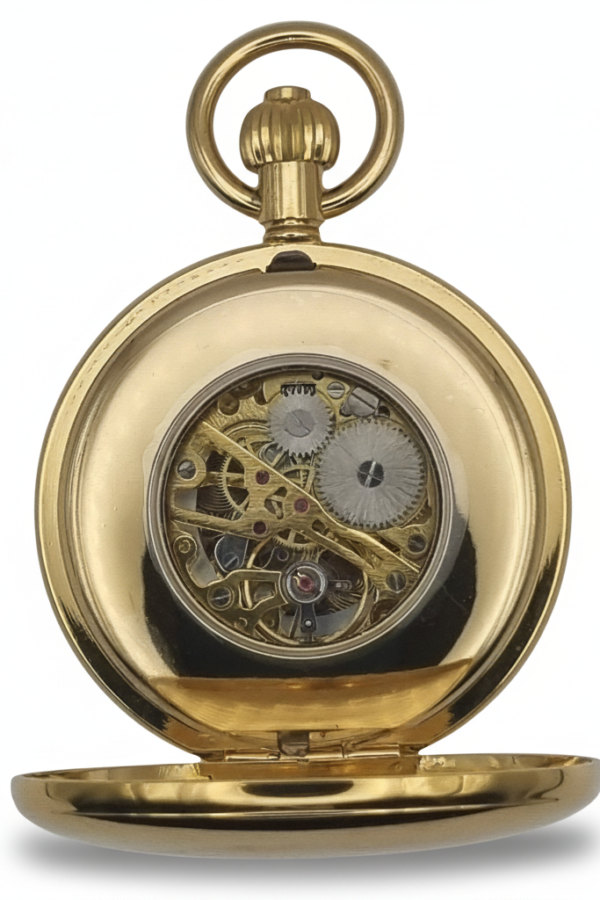 FAC-115-pocket-watch-5 Polished Gold Double Hunter Fob Watch product image
