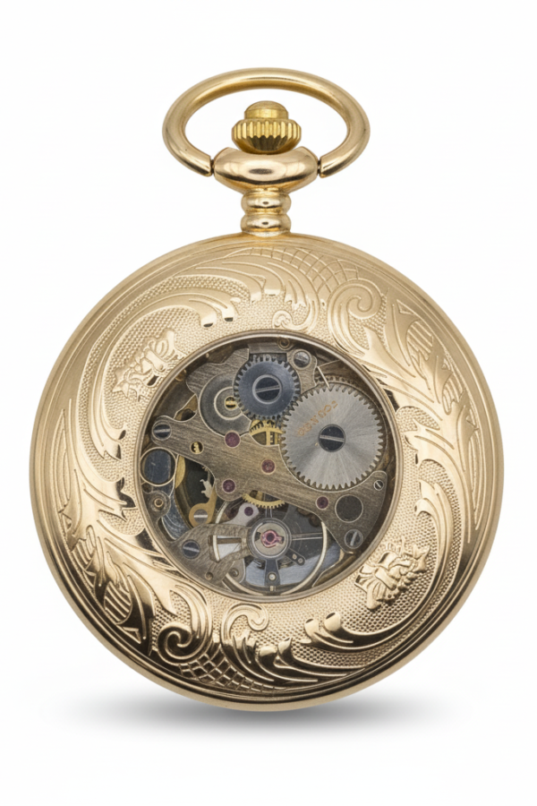 FAC-125-pocket-watch-2 Brass Dragon Hunter Pocket Watch product image