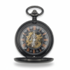 Polished Black Roman Numeral Half Hunter Fob Watch product image