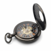 Polished Black Roman Numeral Half Hunter Fob Watch product image