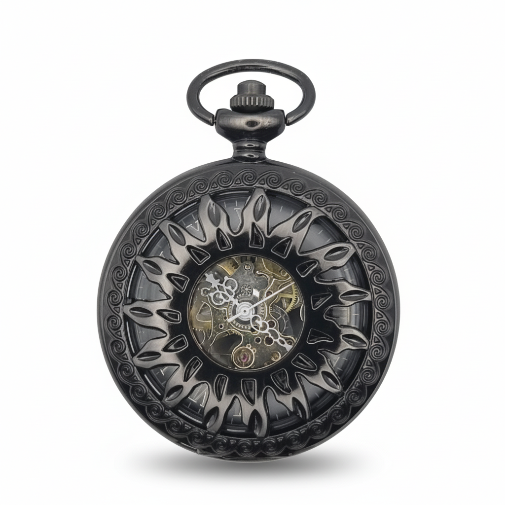 Black Sunspear Demi Hunter Fob Watch