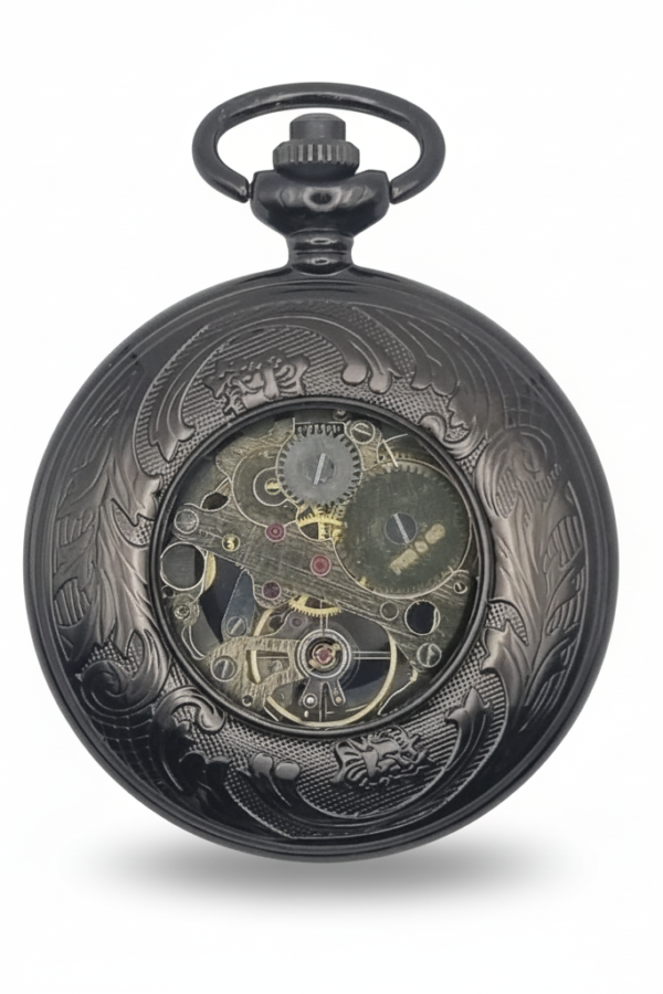 FAC-132-pocket-watch-2 Black Sunspear Demi Hunter Fob Watch product image