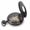 Black Victorian Roman Numeral Half Hunter Fob Watch product image