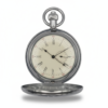 Polished Silver Locomotive Hunter Pocket Watch product image