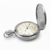 Polished Silver Locomotive Hunter Pocket Watch product image