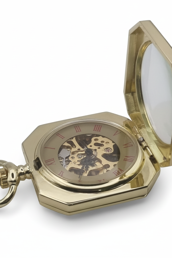 FAC154-pocket-watch-4 Gold Squircle Open Face Pocket Watch product image