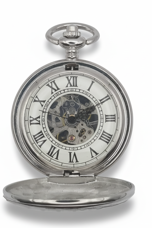 FAC160-pocket-watch-3 Silver Victorian Double Hunter Fob Watch product image