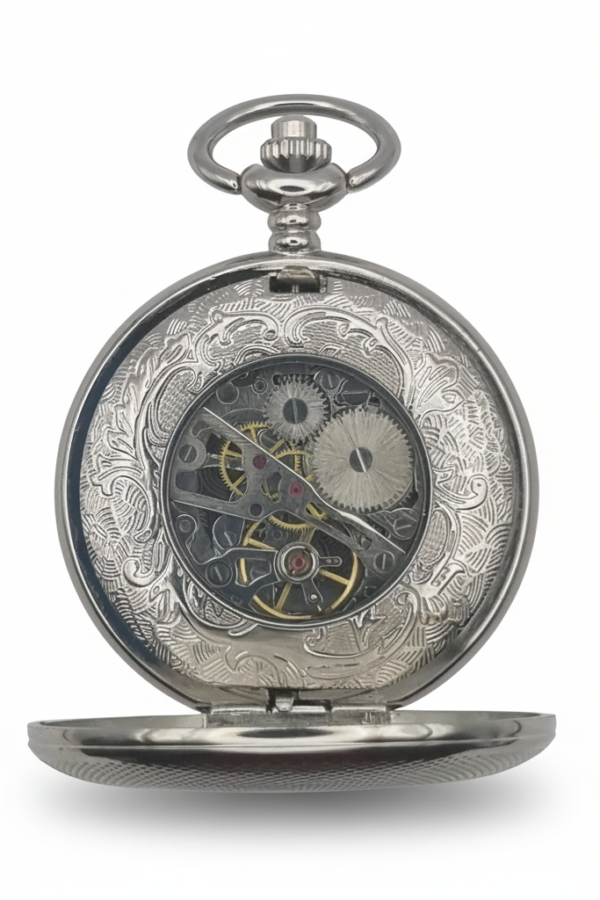FAC160-pocket-watch-4 Silver Victorian Double Hunter Fob Watch product image