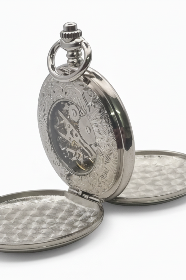 FAC160-pocket-watch-6 Silver Victorian Double Hunter Fob Watch product image